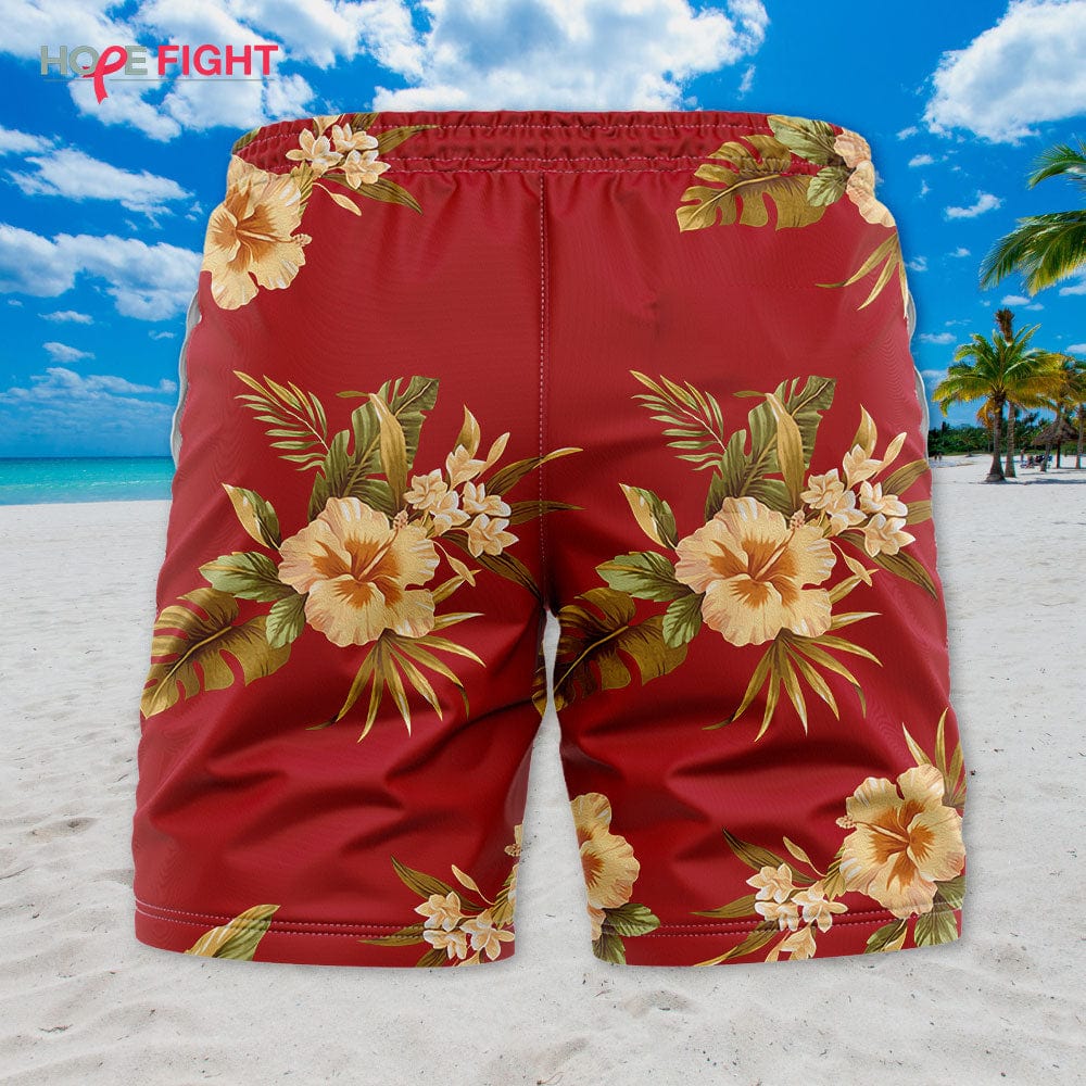 Yellow Hibiscus Swim Trunks