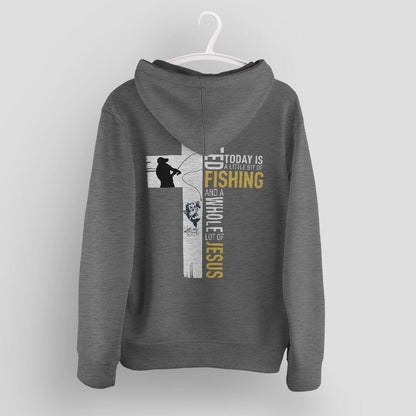 Christian Fishing Hoodie, Faith-Based Jesus & Fishing Tee for Anglers