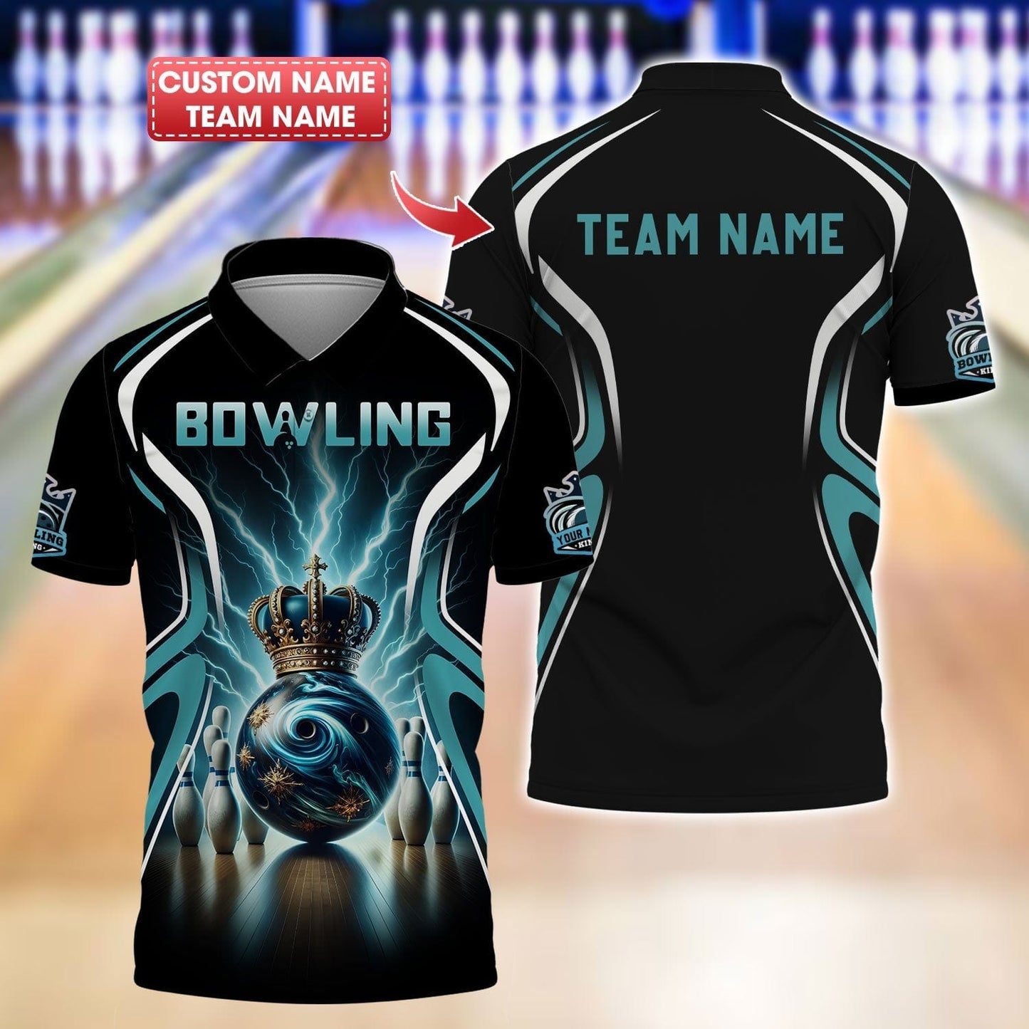 Personalized Bowling Team Shirt - Strike in Winning Style, All Over Printed
