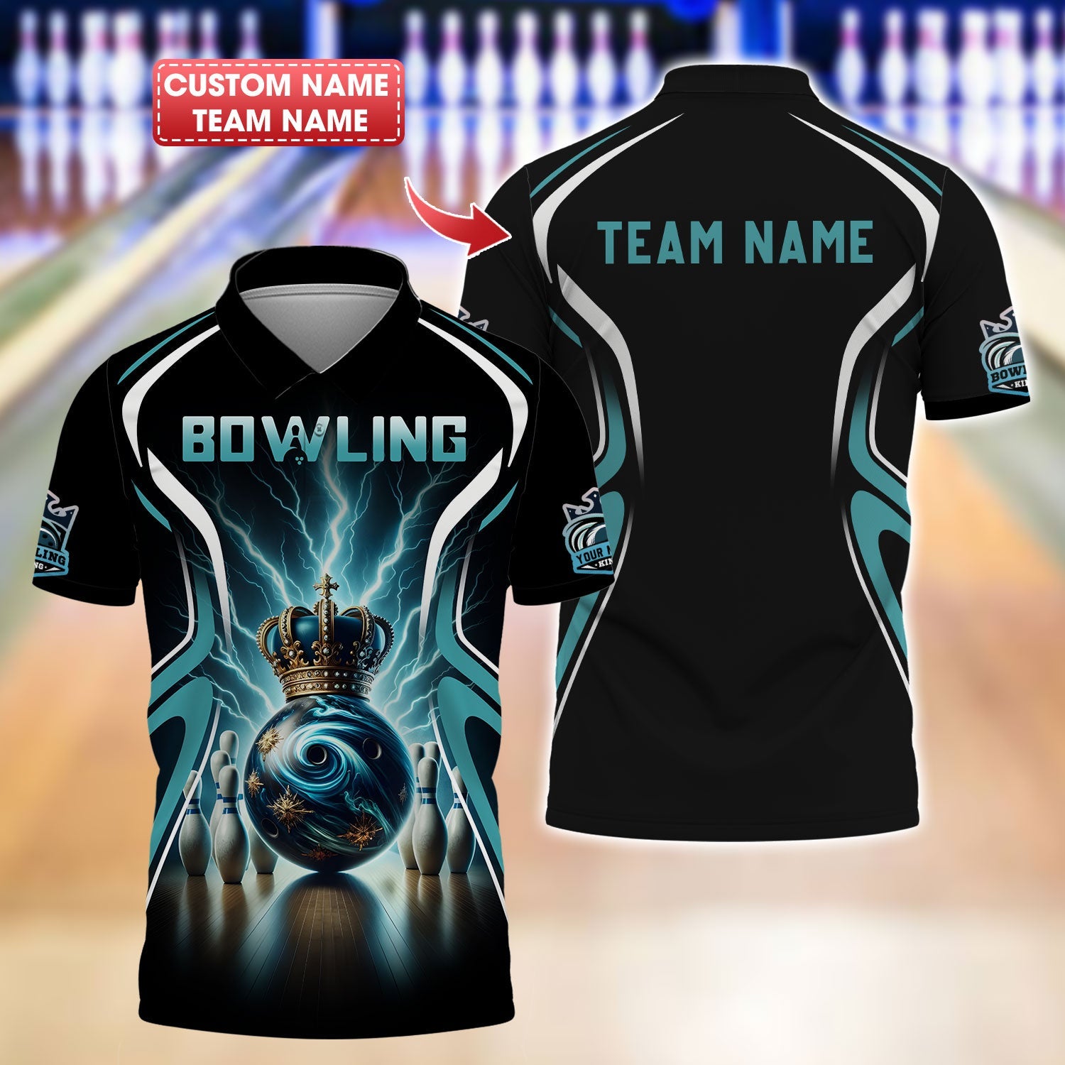 Personalized Bowling Team Shirt - Strike in Winning Style, All Over Printed