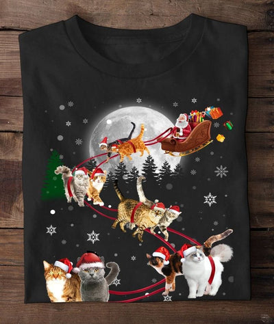Cat Santa Claus Christmas T-Shirt