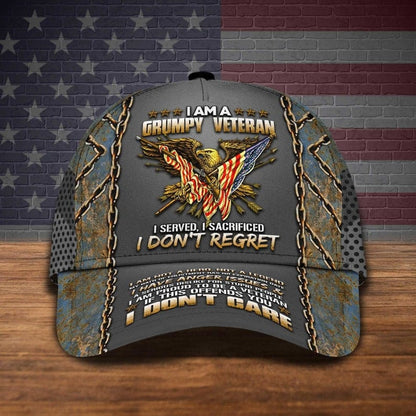 Gorra clásica de veterano estadounidense con nombre personalizado, sombrero de veterano
