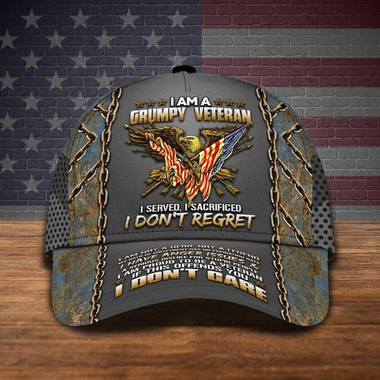 Gorra clásica de veterano estadounidense con nombre personalizado, sombrero de veterano