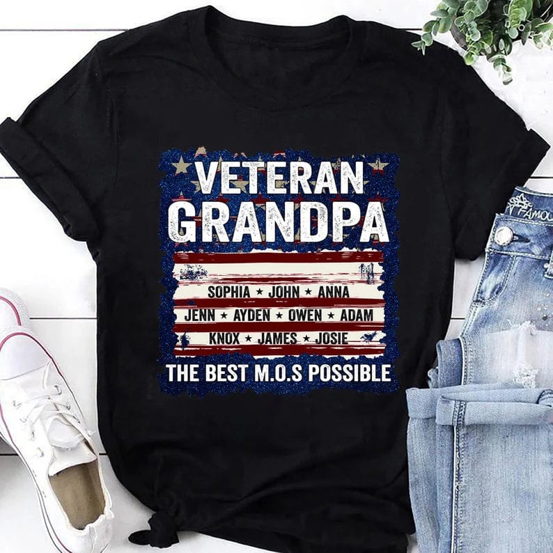 Veteran Grandpa The Best M.O.S Possible T-Shirt