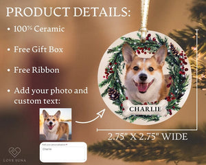 Adorno de mascota personalizado, adorno navideño personalizado para perro