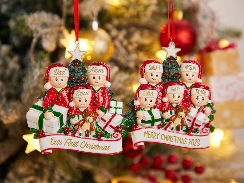 Unique Custom Family Christmas Tree Ornament 2023 