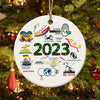 2023 Year in Review Ornament - Christmas Tree Ornaments Hanging Decorative