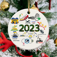 2023 Year in Review Ornament - Christmas Tree Ornaments Hanging Decorative