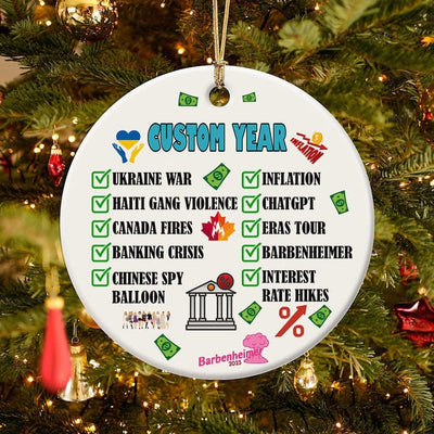 2023 Annual Event Christmas Ornament, Funny Christmas Tree Hanging Ornament