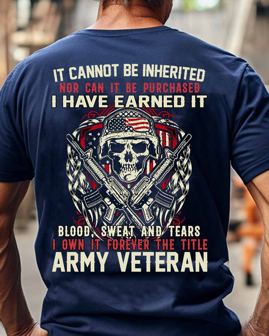 Camiseta de veterano estadounidense | No se puede heredar ni comprar