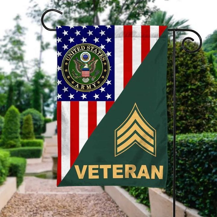 U.S Navy American Veteran House & Garden Flag , Rank Army Veteran Garden Flag