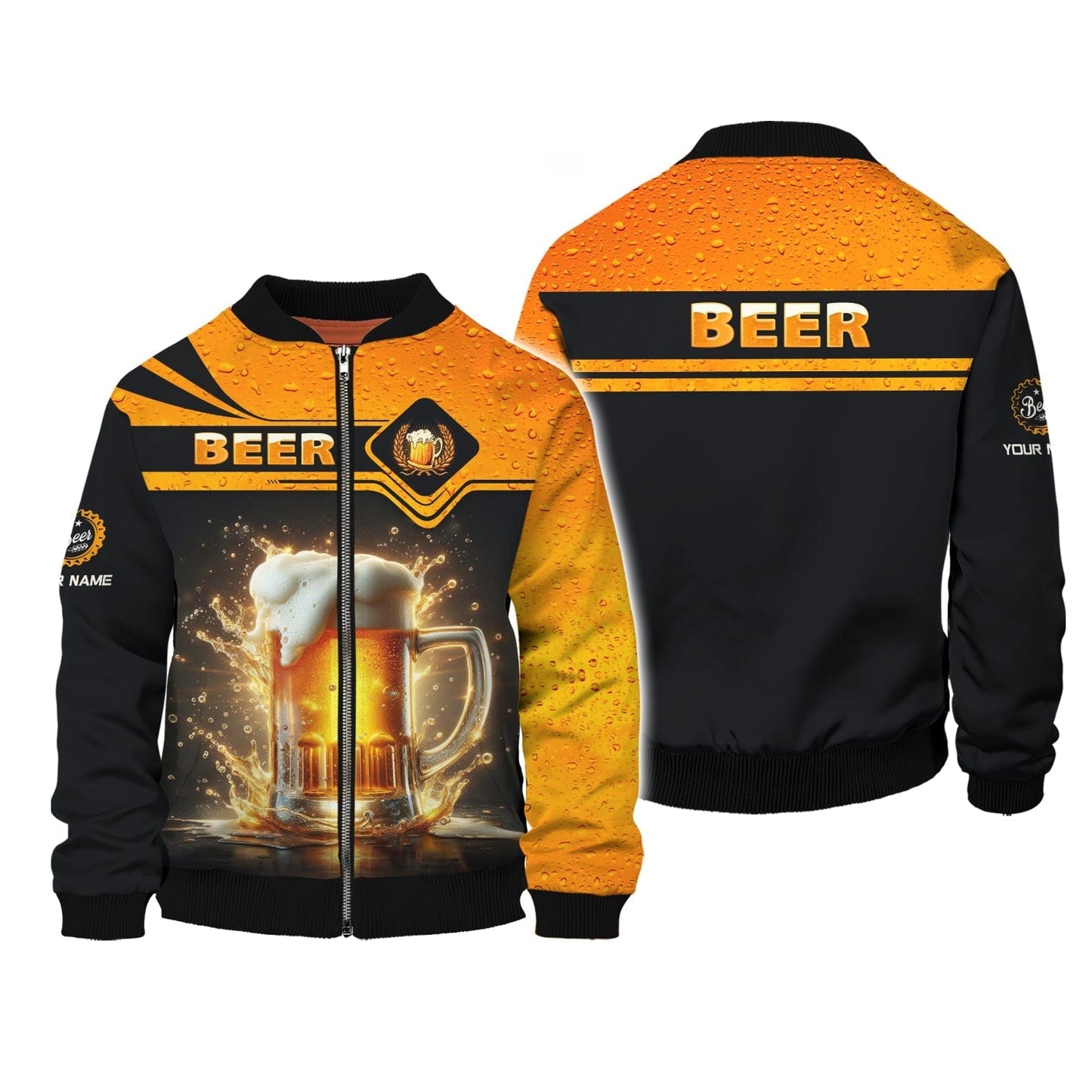 Beer Cup Unisex Shirt Personalized Name Shirt For Beer Lovers, All Over Printed