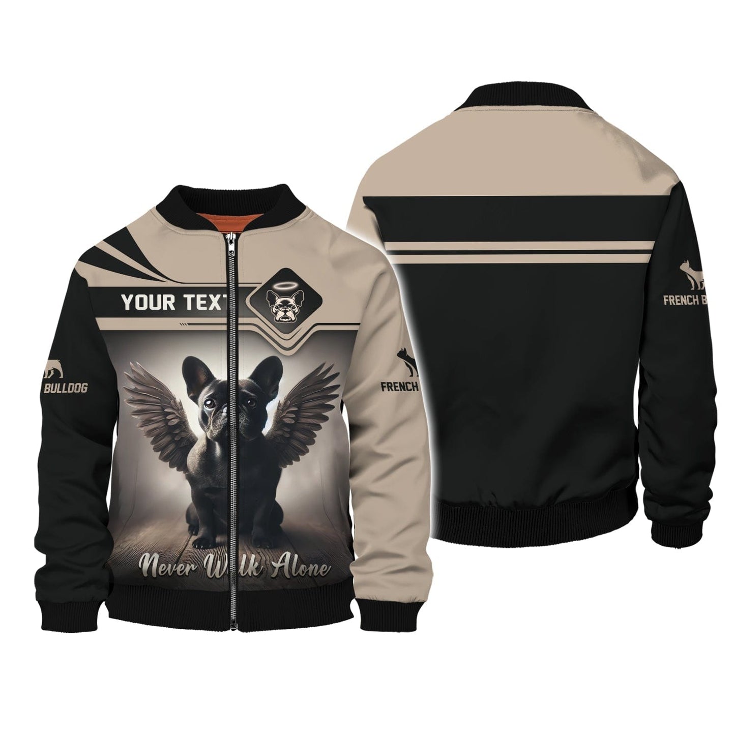 French Bulldog Custom Shirts Never Walk Alone 3D Shirt Gift For Dog Lovers, All Over Printed