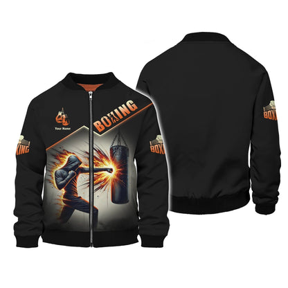 Boxer With Powerful Punches Custom Name 3D Shirt Personalized Gift For Boxing Lovers, All Over Printed