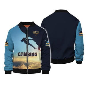 Climbing With Sunset Custom T-Shirts Gift For Climbing Lovers 3D Shirt