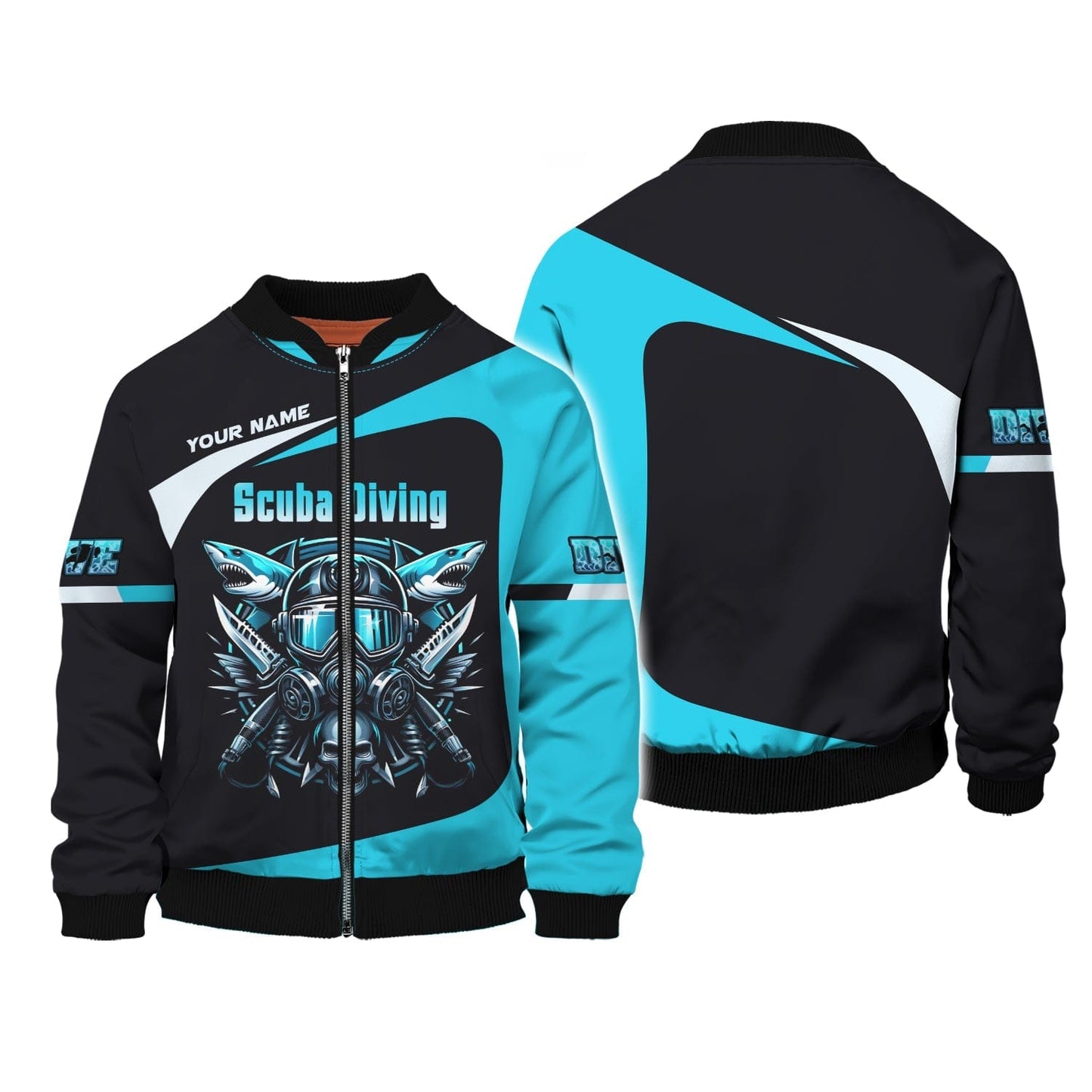 3D Full Print Scuba Diving T-Shirt Deep Sea Adventure Personalized Name Gift For Diver Lovers, All Over Printed