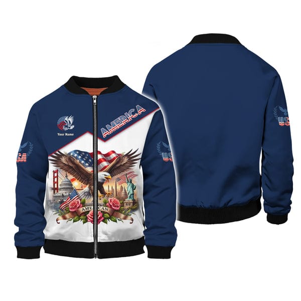 Personalized American T-Shirt, All Over Printed