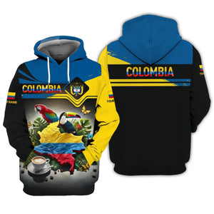 Colombia Map Personalized Name 3D Shirt, All Over Printed