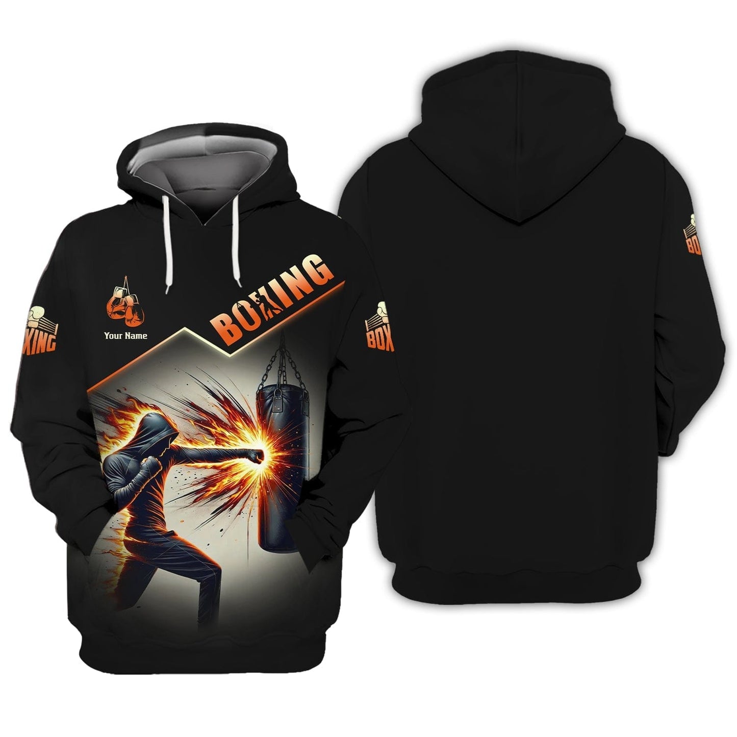 Boxer With Powerful Punches Custom Name 3D Shirt Personalized Gift For Boxing Lovers, All Over Printed
