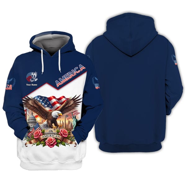 Personalized American T-Shirt, All Over Printed