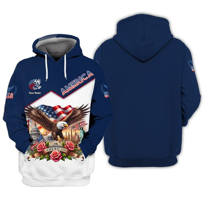 Personalized American T-Shirt, All Over Printed