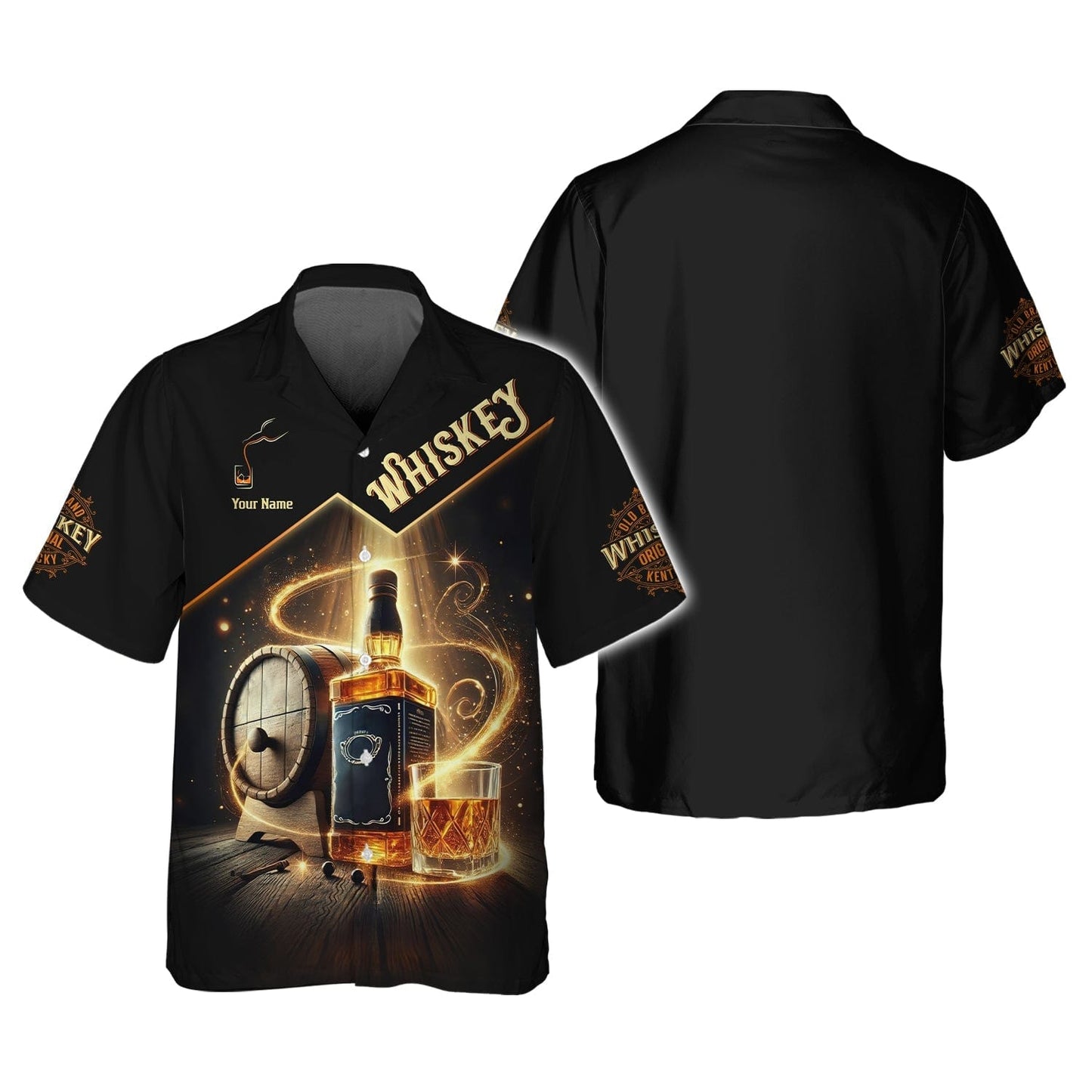Personalized Whiskey With Barrel T-Shirts Gift For Whiskey Lovers, All Over Printed