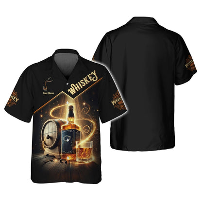 Personalized Whiskey With Barrel T-Shirts Gift For Whiskey Lovers, All Over Printed