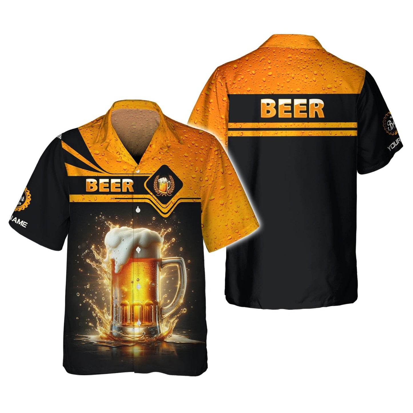 Beer Cup Unisex Shirt Personalized Name Shirt For Beer Lovers, All Over Printed