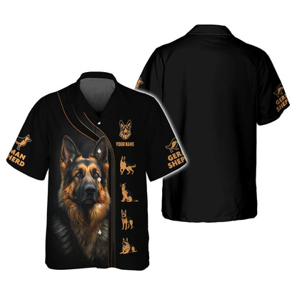 German Shepherd Custom Name Shirt Gift For Dog Lover, All Over Printed