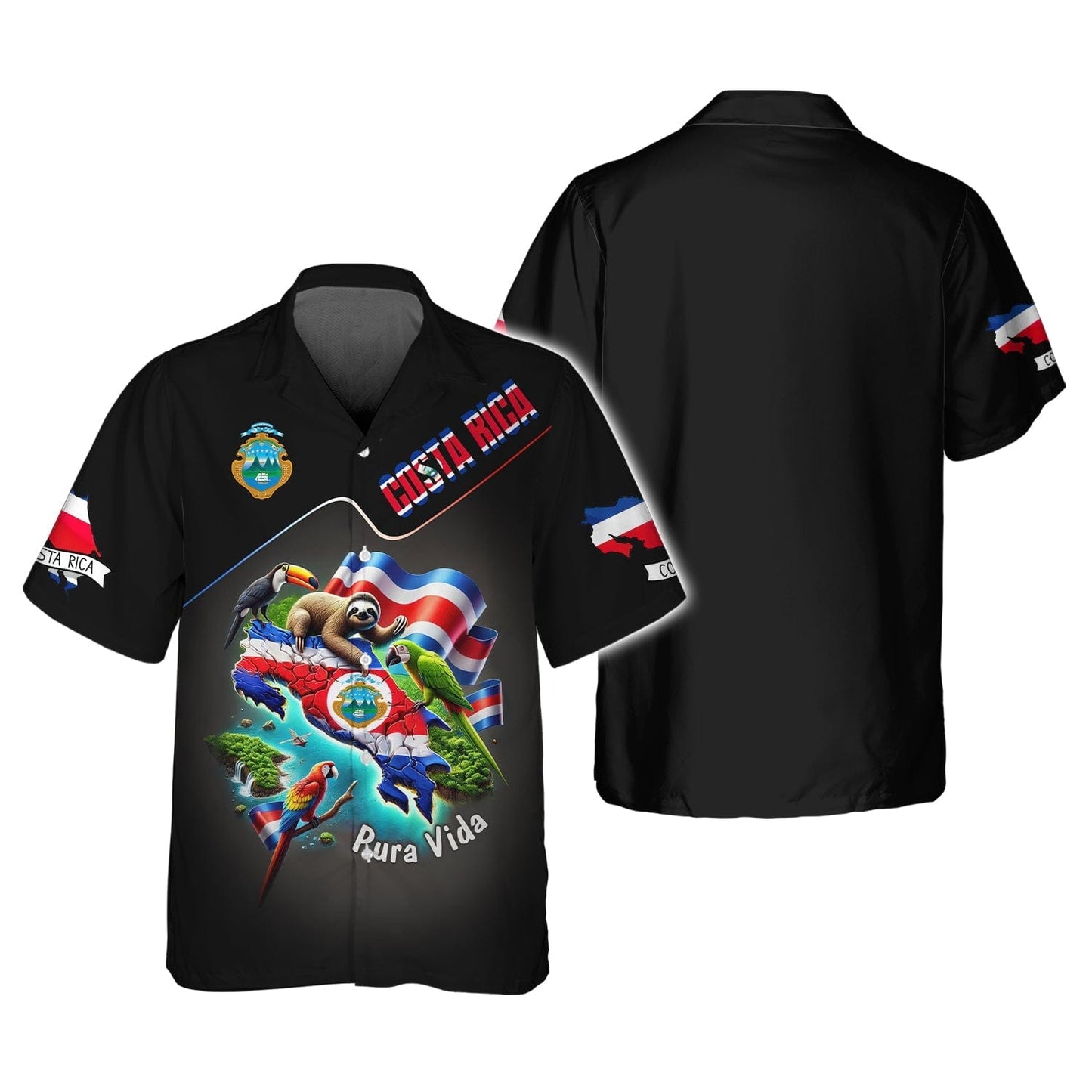 Pura Vida 3D Full Print Map Of Costa Rica Shirts, All Over Printed