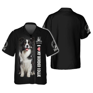 Border Collie Custom Name Shirt Gift For Dog Lover 3D Shirts, All Over Printed