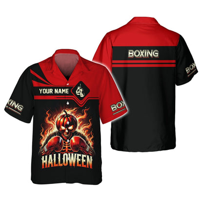 Halloween Custom T- Shirts Pumpkin Boxing Of Halloween 3D Shirt Gift For Halloween Lovers, All Over Printed