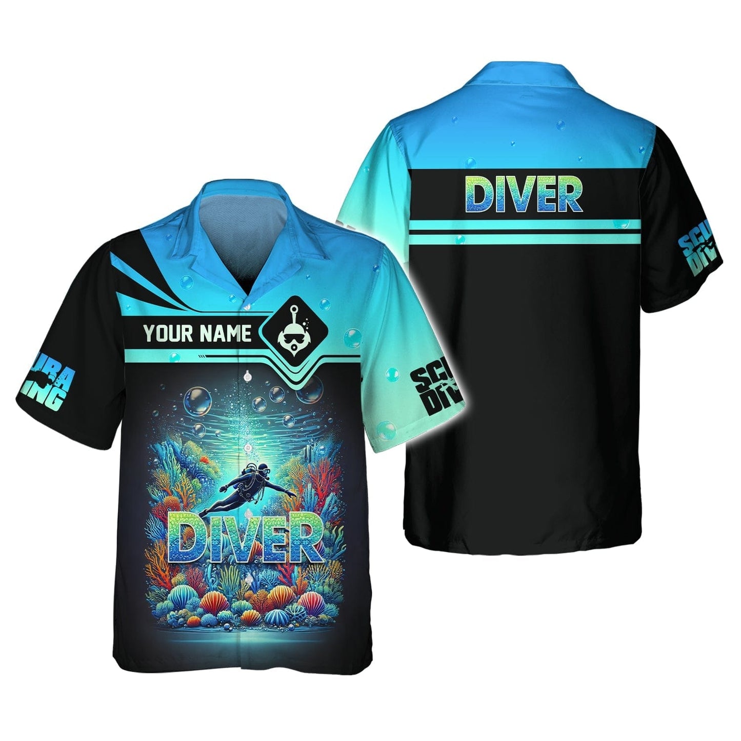 Scuba Diving Explore The Ocean Custom Name 3D Shirt Personalized Gift For Diver Lovers, All Over Printed