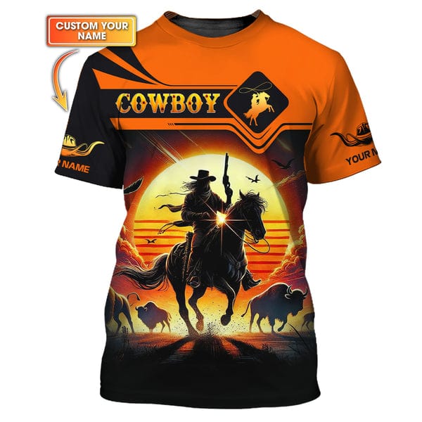 Custom Cowboy Shirt, All Over Printed