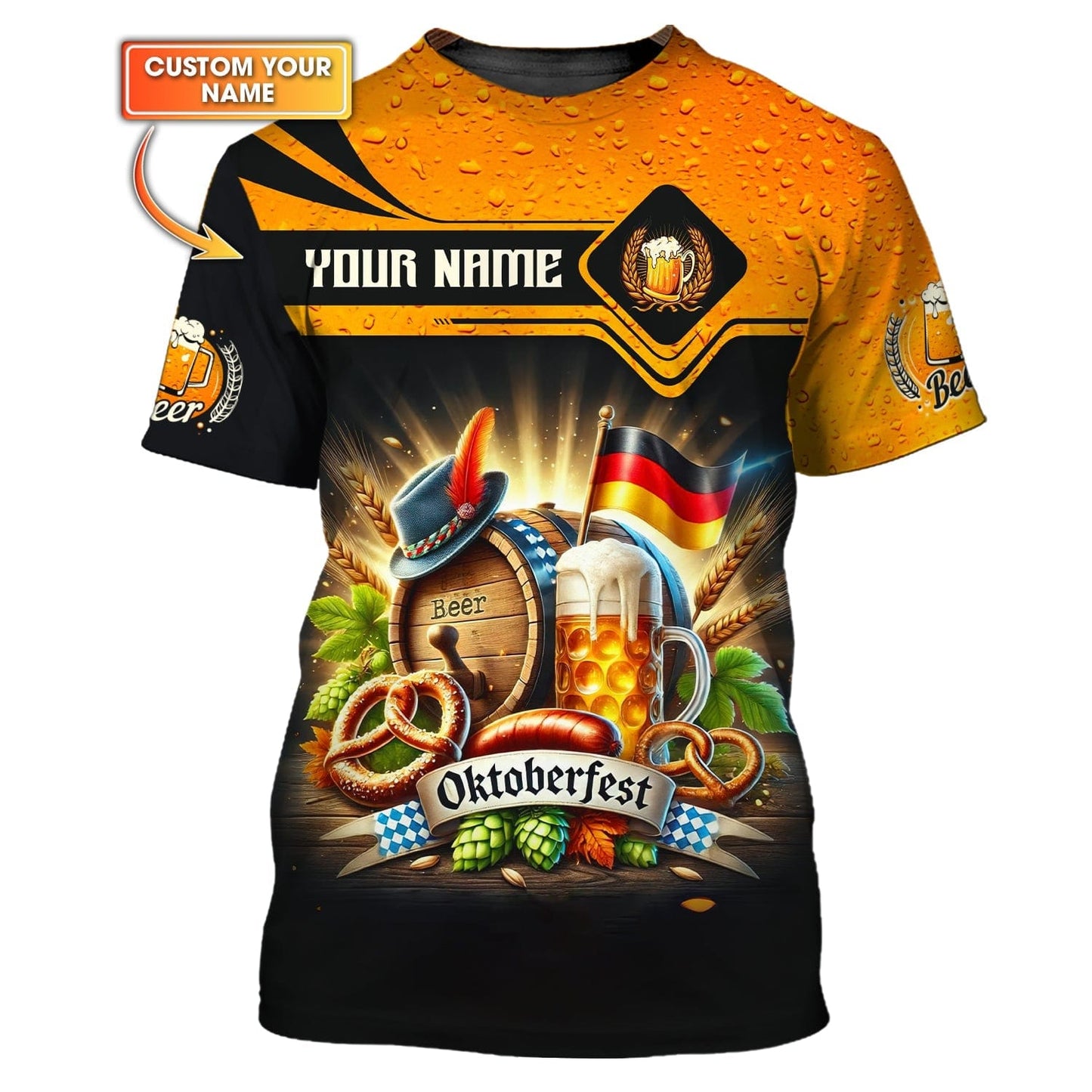 Oktoberfest 3D Shirts Beer Festival Custom T-Shirt Gift For Oktoberfest Lovers, All Over Printed