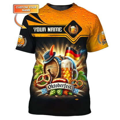 Oktoberfest 3D Shirts Beer Festival Custom T-Shirt Gift For Oktoberfest Lovers, All Over Printed