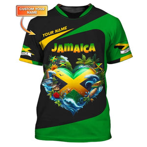 Custom Jamaica Shirt, Gift For Jamaica Lover, All Over Printed