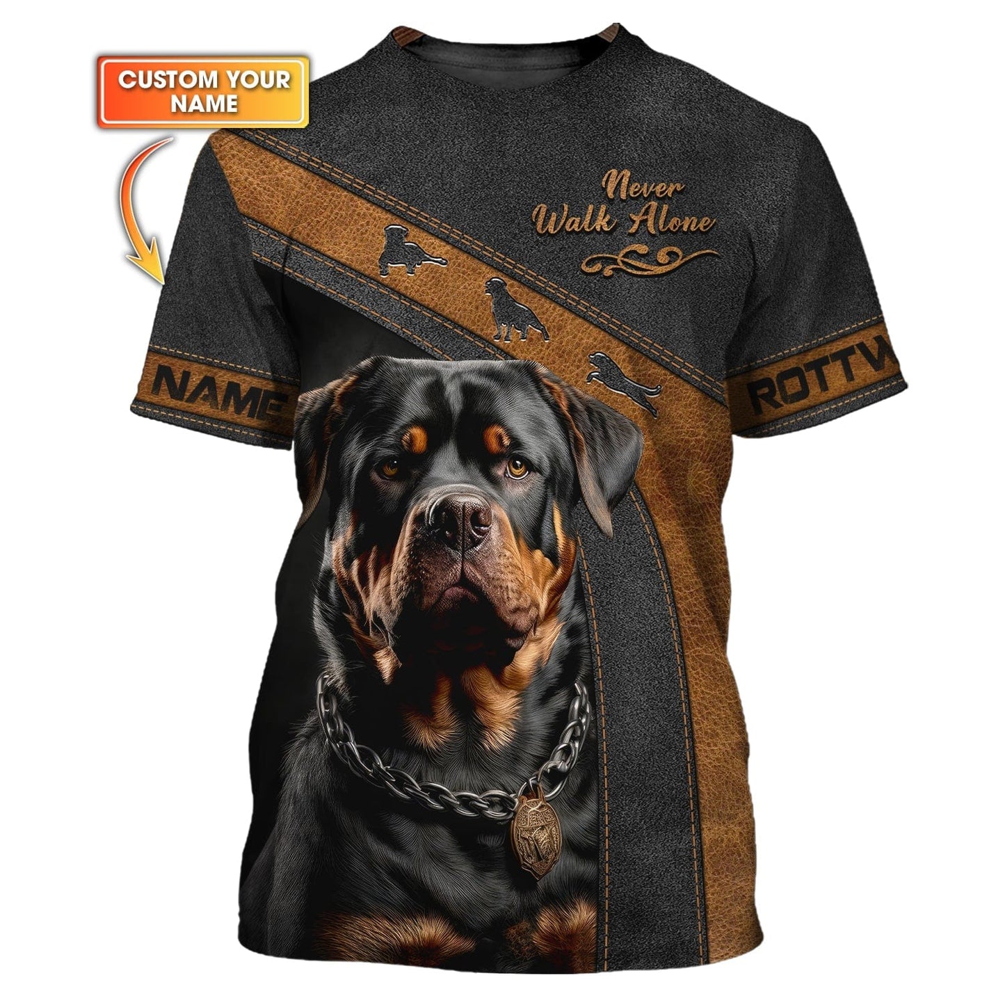Majestic Rottweiler Custom T-Shirts Rottweiler 3D Shirt, All Over Printed