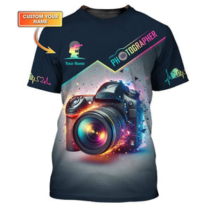 Custom Photography Shirt, Gift For Photography Lover, All Over Printed