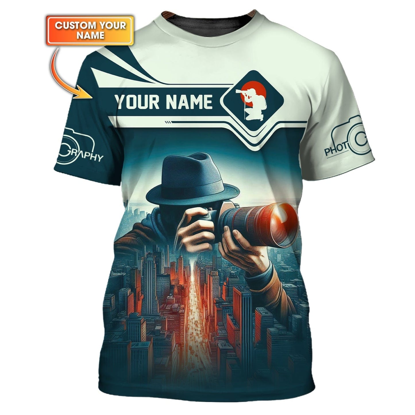 Photography Custom T- Shirts Photographer In The City 3D Shirt Gift For Photographer Lover, All Over Printed