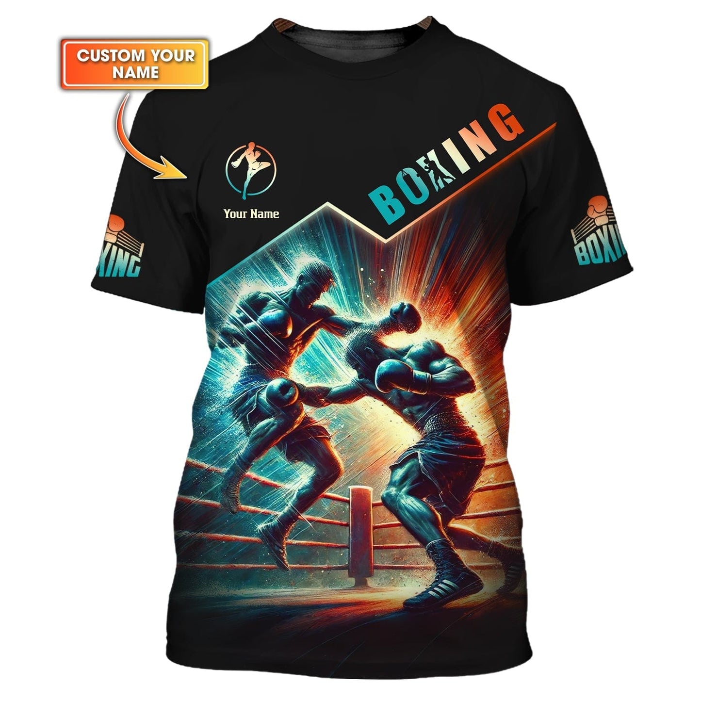 Fighting Boxing Custom Name 3D Shirt Personalized Gift For Boxer Lovers, All Over Printed