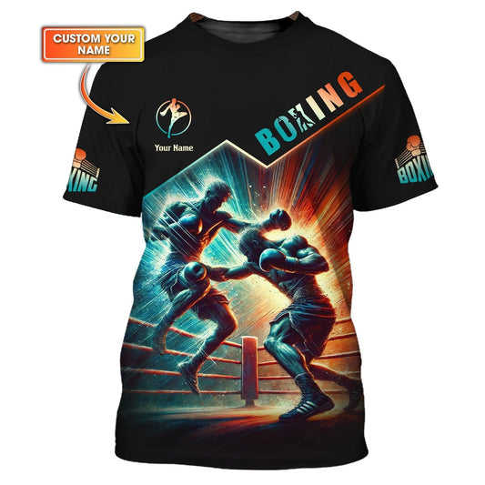 Fighting Boxing Custom Name 3D Shirt Personalized Gift For Boxer Lovers, All Over Printed