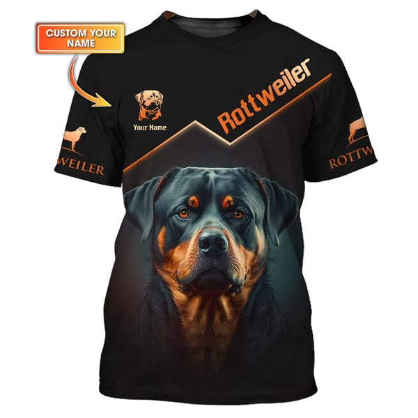 Custom Rottweiler Shirt, Gift For Rottweiler Lover, All Over Printed