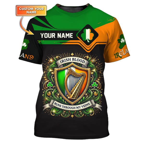 Custom Ireland Shirt, Gift For Ireland Lover, All Over Printed