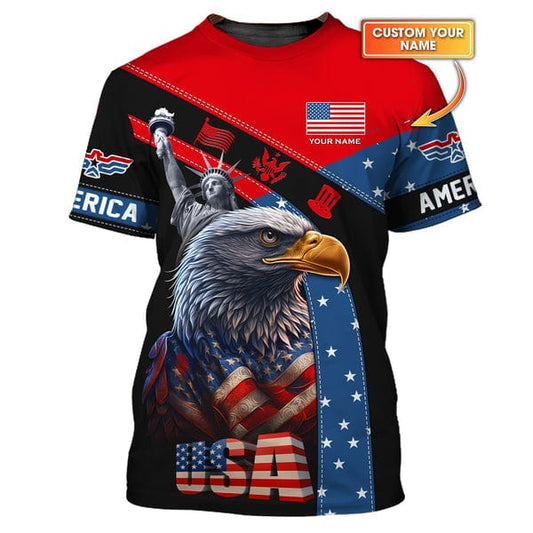 Personalized American Shirt, All Over Printed
