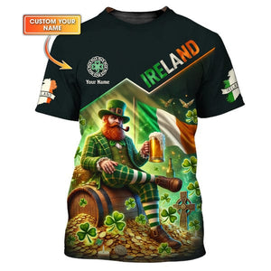 Custom Ireland Shirt, Gift For Ireland Lover, All Over Printed