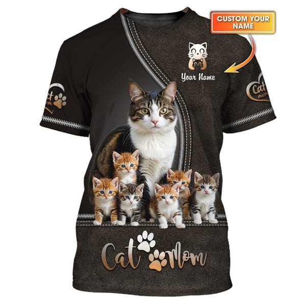 Personalized Cat Lover Shirt, All Over Printed