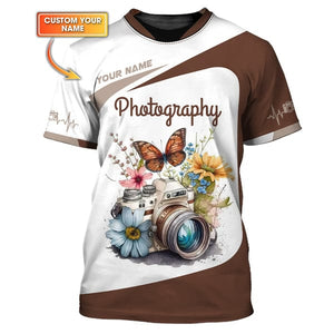 Custom Photography Shirt, Gift For Photography Lover, All Over Printed