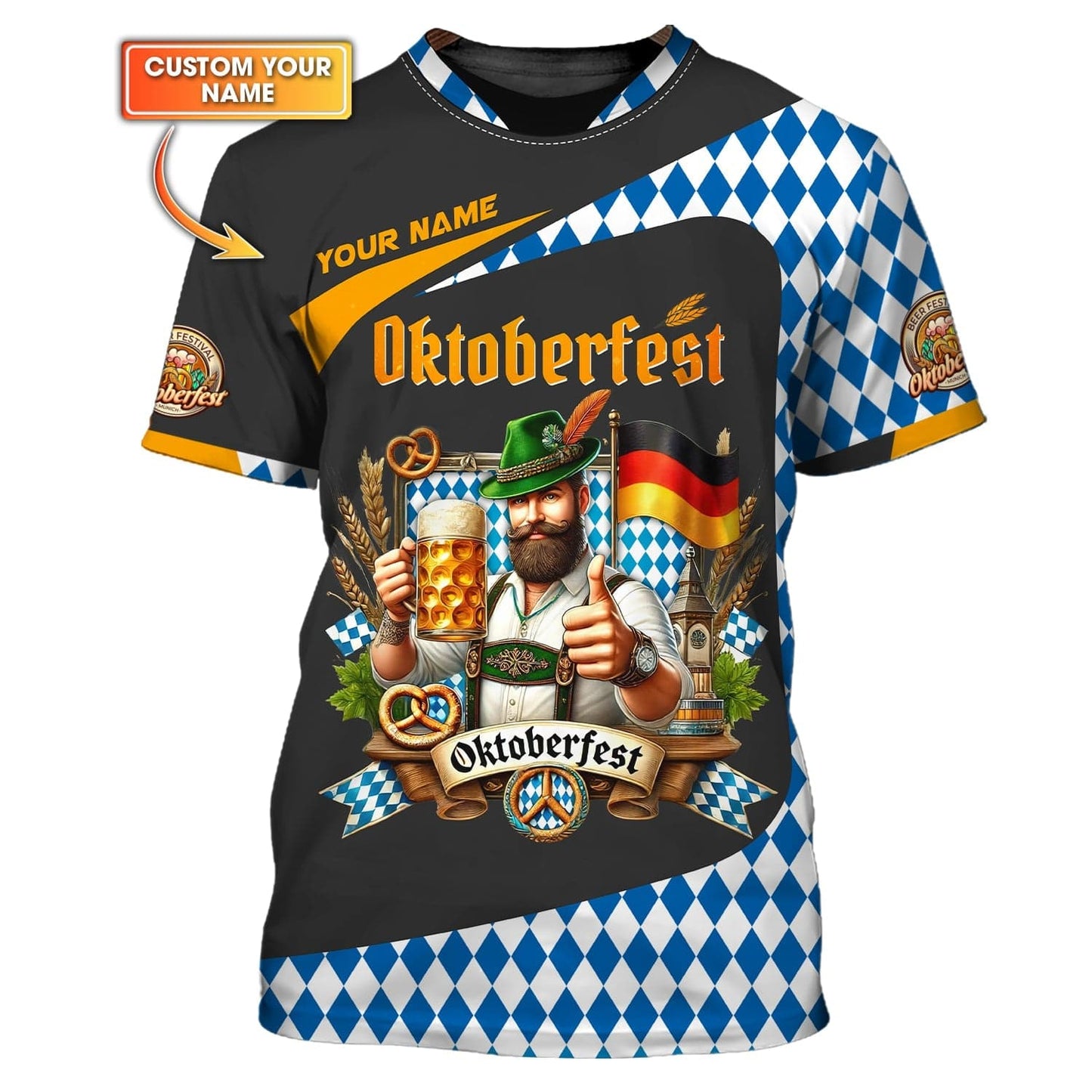 Oktoberfest Custom Name 3D Shirts Beer Festival T-Shirt Gift For Oktoberfest Lovers, All Over Printed