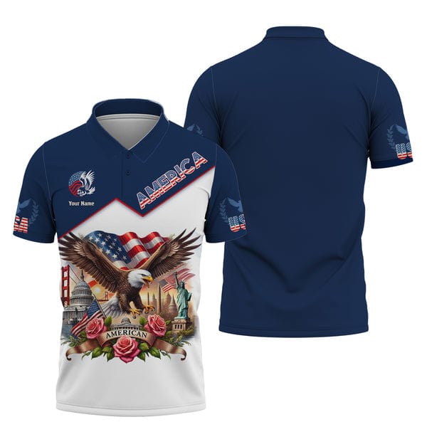 Personalized American T-Shirt, All Over Printed